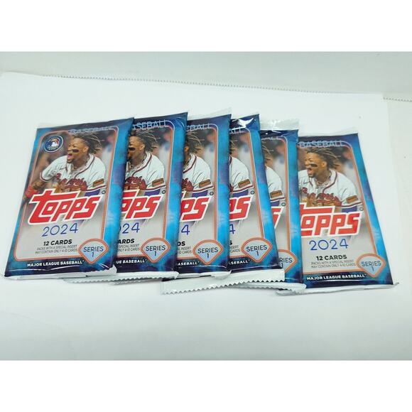 2024 Topps Series 1 MLB lot of 6 baseball Hobby Box Pack Factory Sealed - Picture 1 of 3